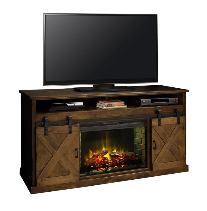 Farmhouse - 66" Fireplace Console - Aged Whiskey