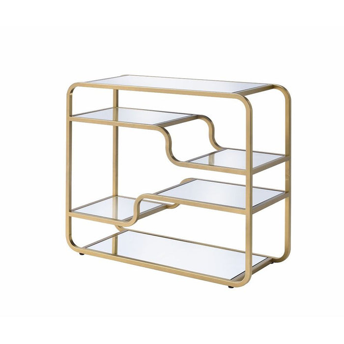 Astrid - Accent Table - Gold & Mirror