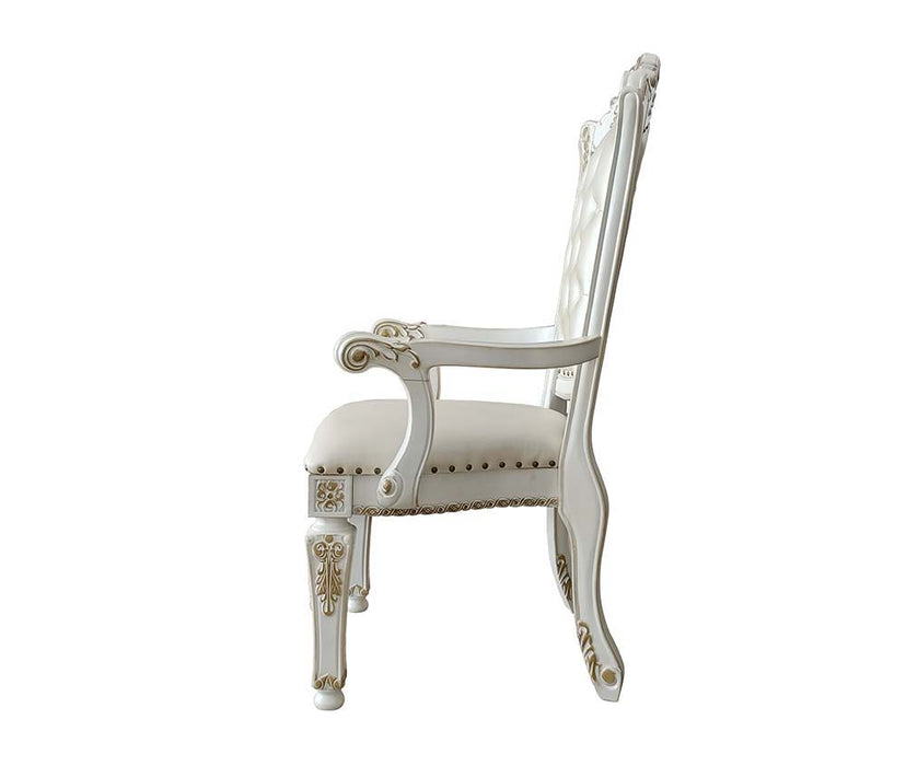 Vendom - Dining Chair (Set of 2) - PU & Antique Pearl Finish