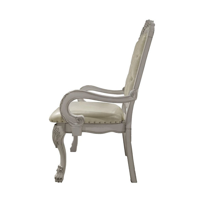 Dresden - Arm Chair (Set of 2) - PU & Bone White Finish