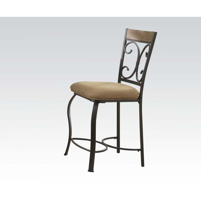 Kiele - Counter Height Chair (Set of 2) - Oak & Antique Black - 41"