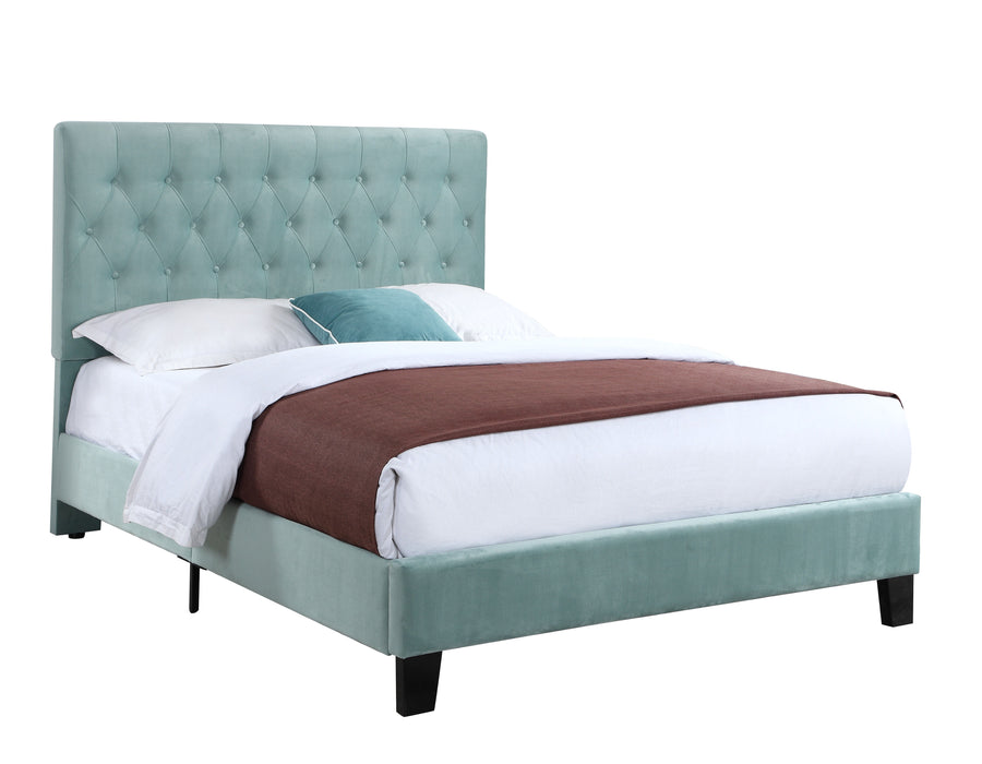Amelia - Full Upholstered Bed - Light Blue
