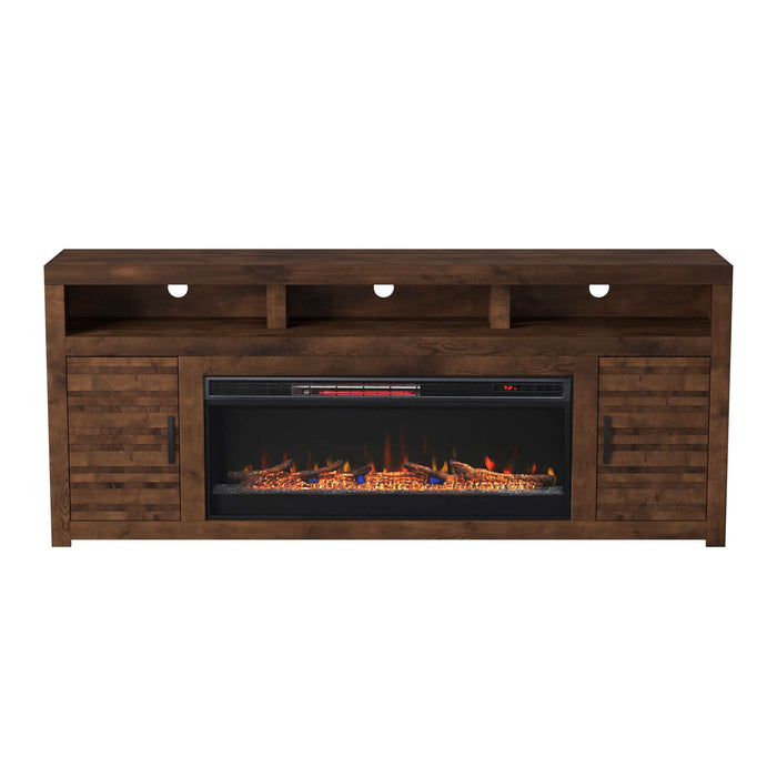 Sausalito - 79" Fireplace Console - Whiskey