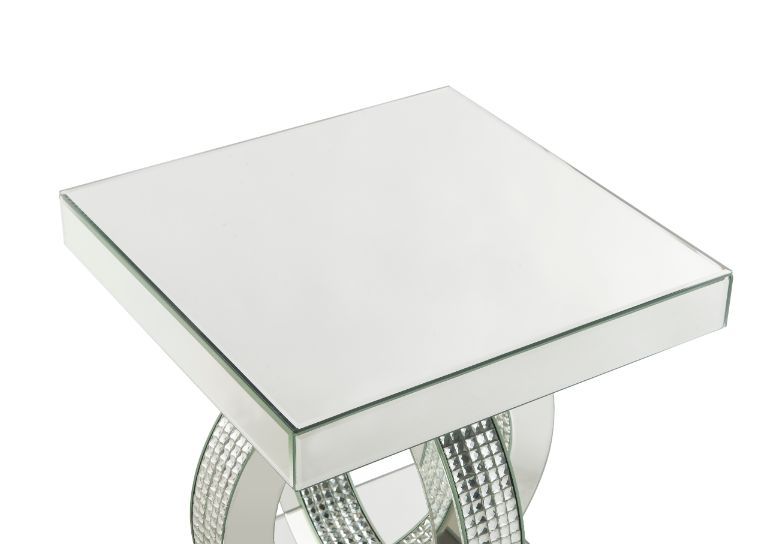 Ornat - End Table - Mirrored & Faux Diamonds - 20"