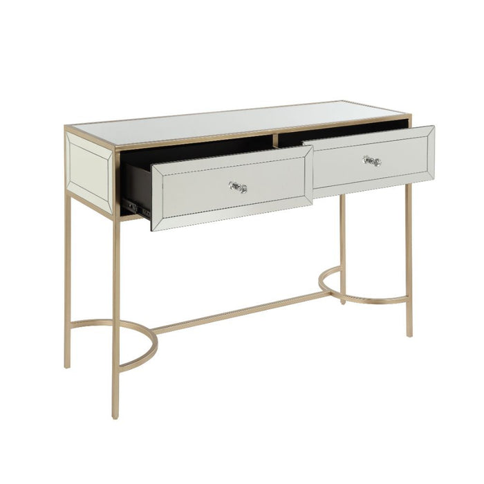 Wisteria - Accent Table - Mirrored & Rose Gold