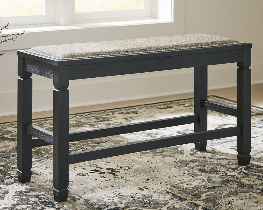 Tyler Creek - Antique Black - DBL Counter UPH Bench