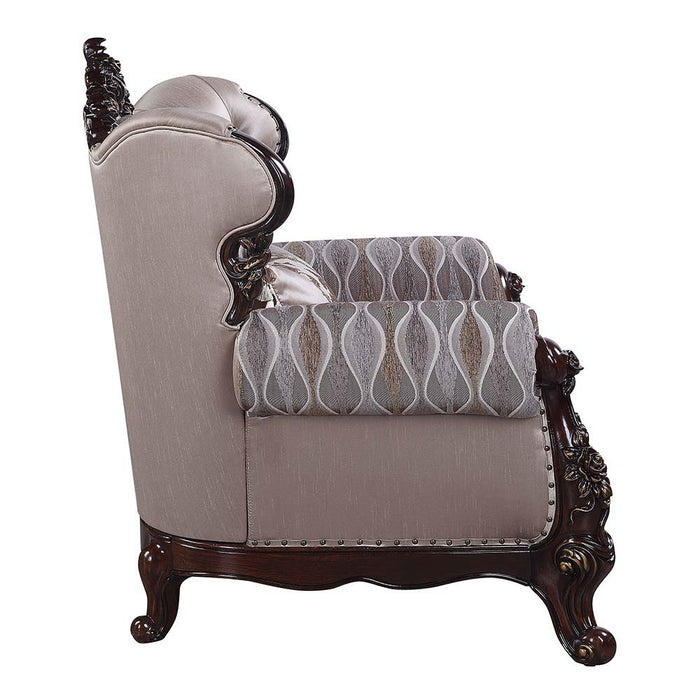 Benbek - Sofa - Fabric & Antique Oak Finish