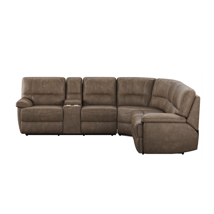 Aurora - Full Sleeper And Power Sectional - Brown