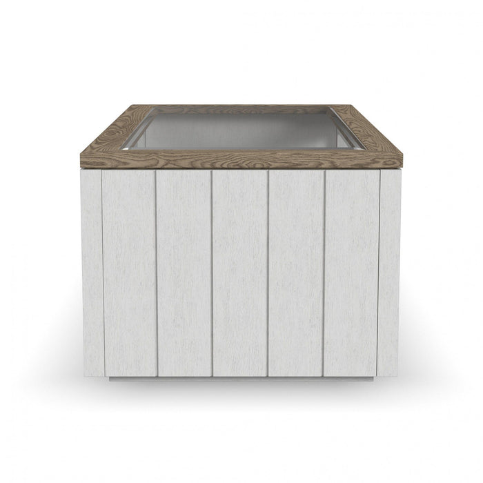 Melody - Rectangular Coffee Table With Casters - White