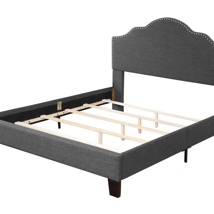 Madison - Upholstered King Bed - Charcoal Gray