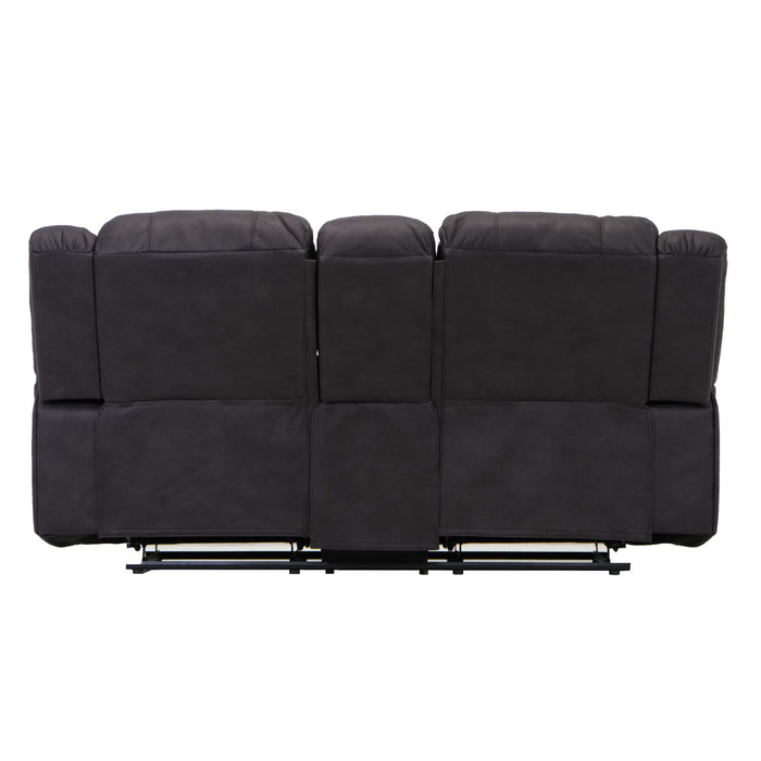 Navaro - Reclining Console Loveseat - Black Licorice