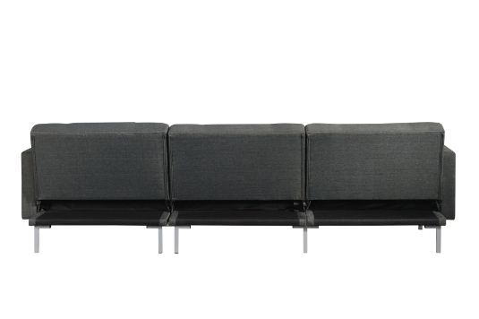 Duzzy - Sectional Sofa - Dark Gray Fabric