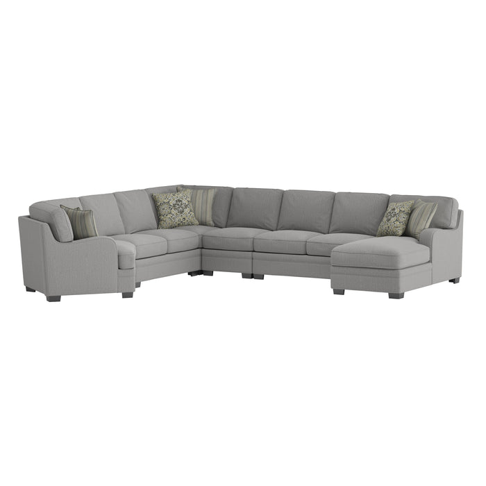Analiese - 6 Piece Sectional - Dove Gray - Wood