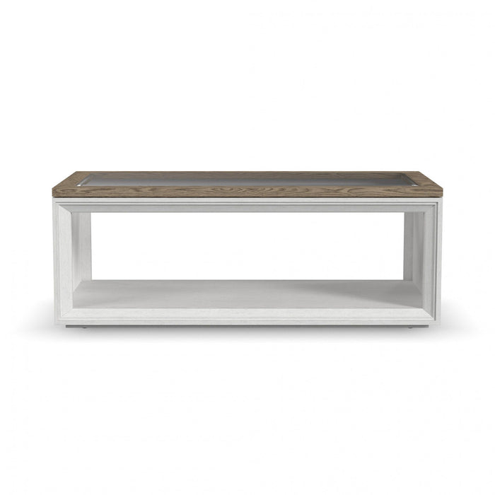 Melody - Rectangular Coffee Table With Casters - White