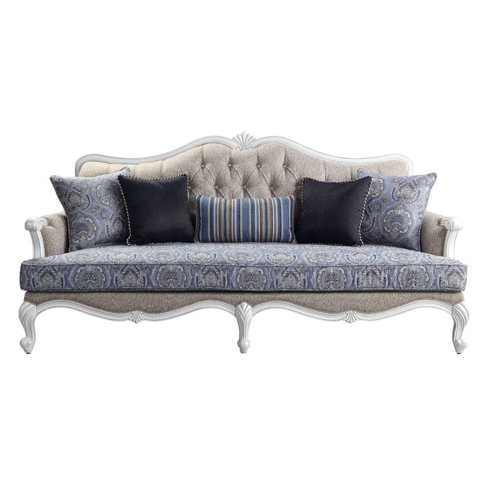 Ciddrenar - Sofa - Fabric & White Finish