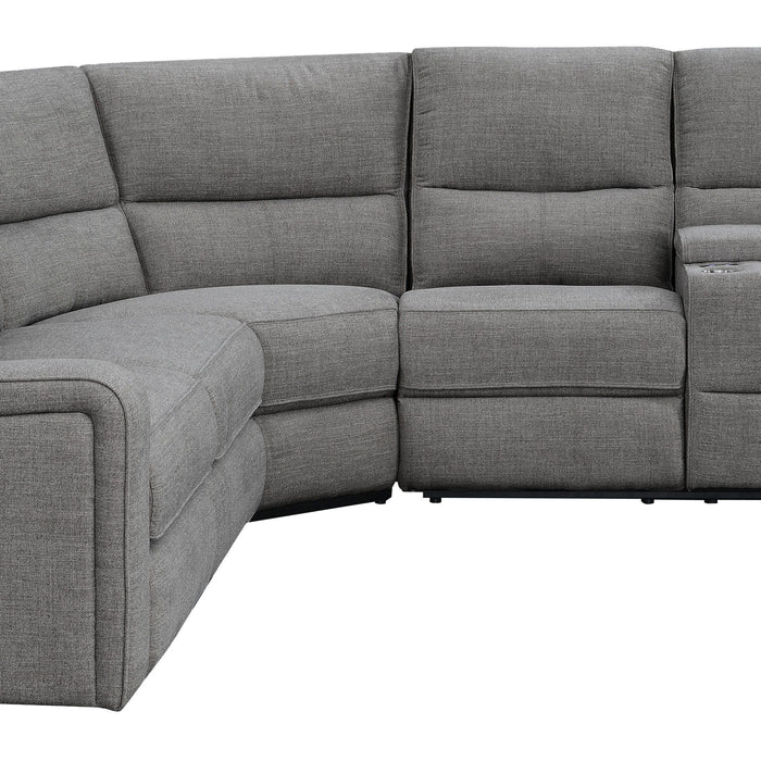 Medford - Sleeper & Motion Sectional - Charcoal Ash