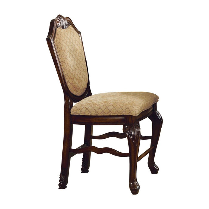 Chateau De Ville - Counter Height Chair (Set of 2) - Fabric & Espresso