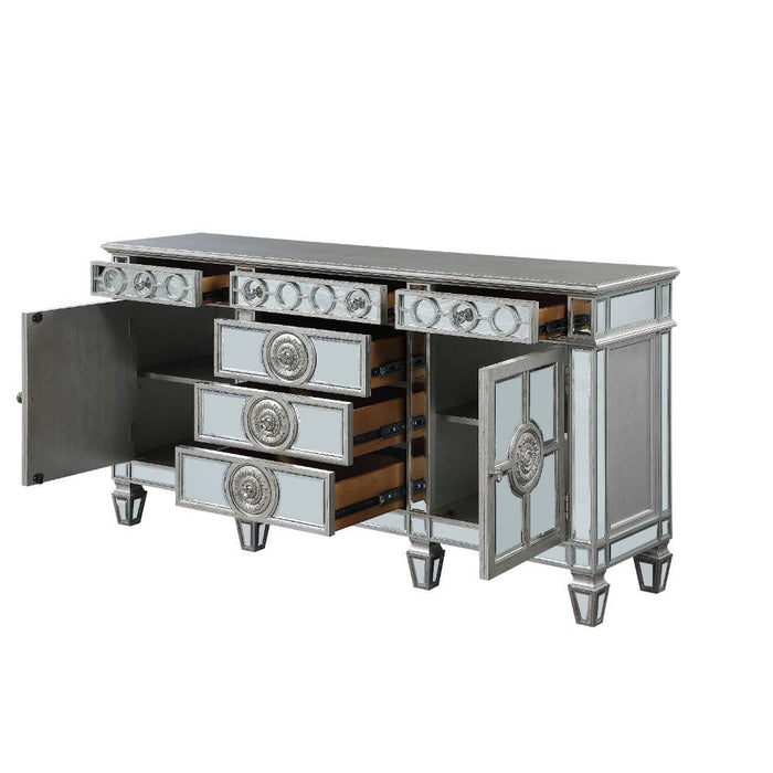 Varian - Server - Mirrored & Antique Platinum - 36"