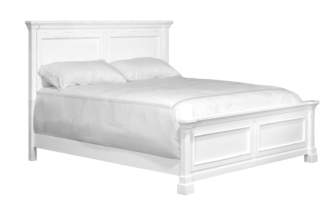 Stoney Creek - Queen Panel Bed - Weathered White