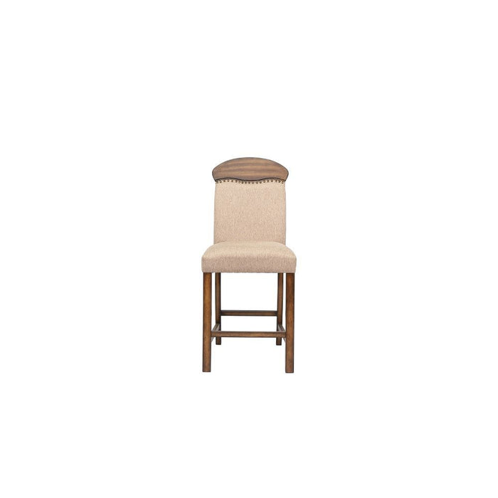 Maurice - Counter Height Chair (Set of 2) - Linen & Oak