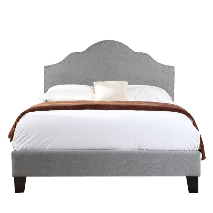 Madison - Uhpolstered Queen Bed - Light Gray