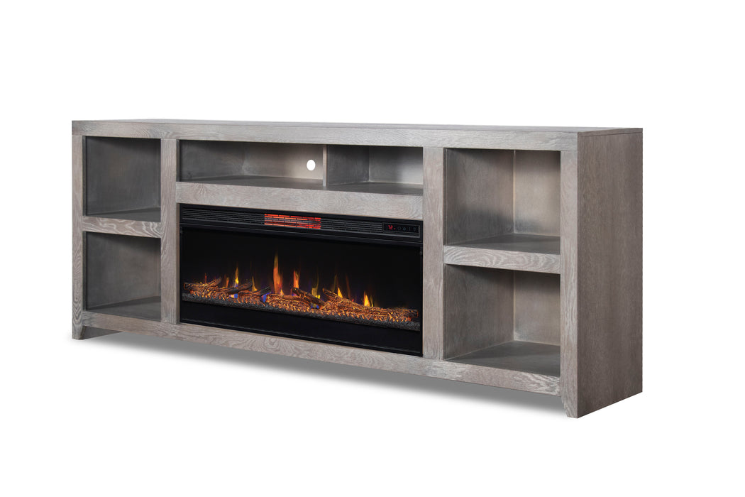 Driftwood - 85" Super Fireplace Console - Driftwood