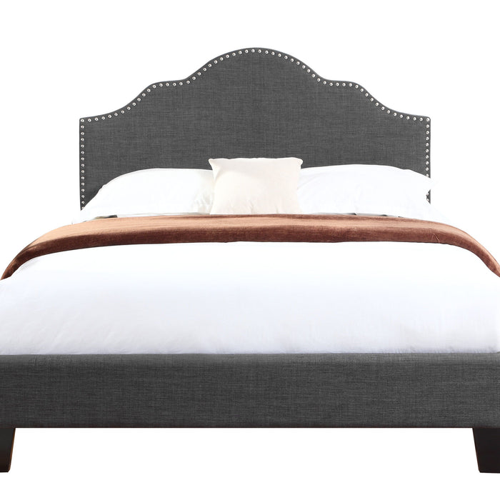 Madison - Upholstered King Bed - Charcoal Gray