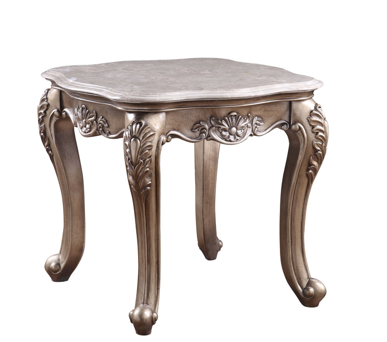 Jayceon - End Table - Marble & Champagne