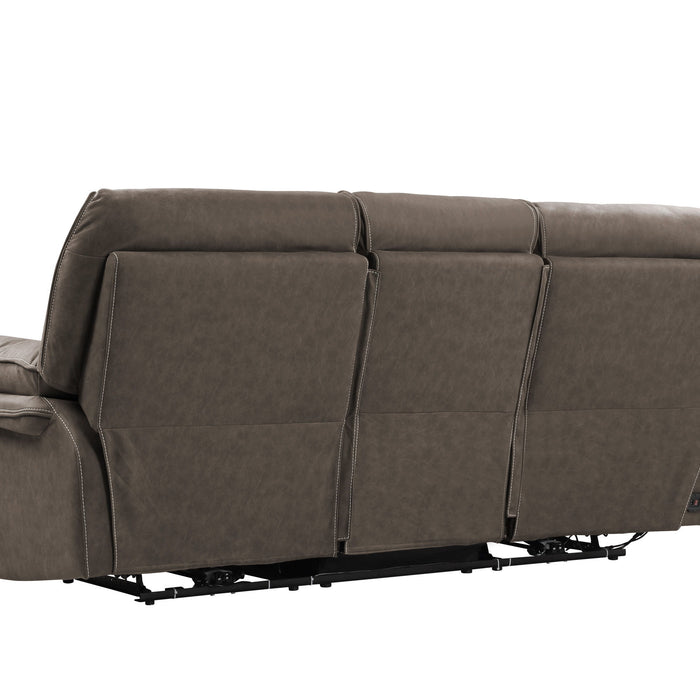 Allyn - Power Sofa - Gray Taupe